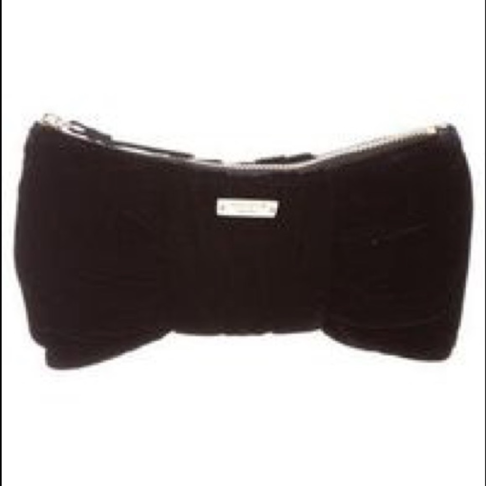 Kate spade black rare bow clutch